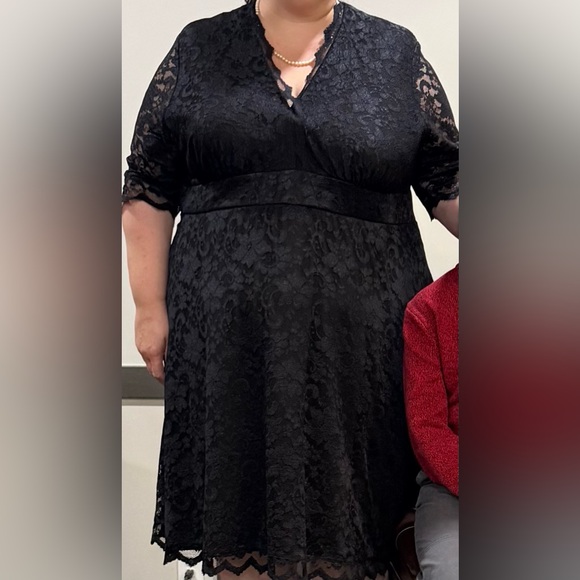 Kiyonna Mademoiselle Black Lace Dress - Picture 5 of 5